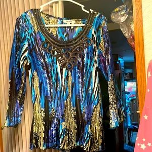 Appraisal silky pleated blouse